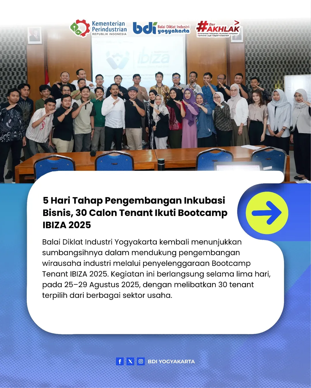 5 Hari Tahap Pengembangan Inkubasi Bisnis, 30 Calon Tenant Ikuti Bootcamp IBIZA 2025