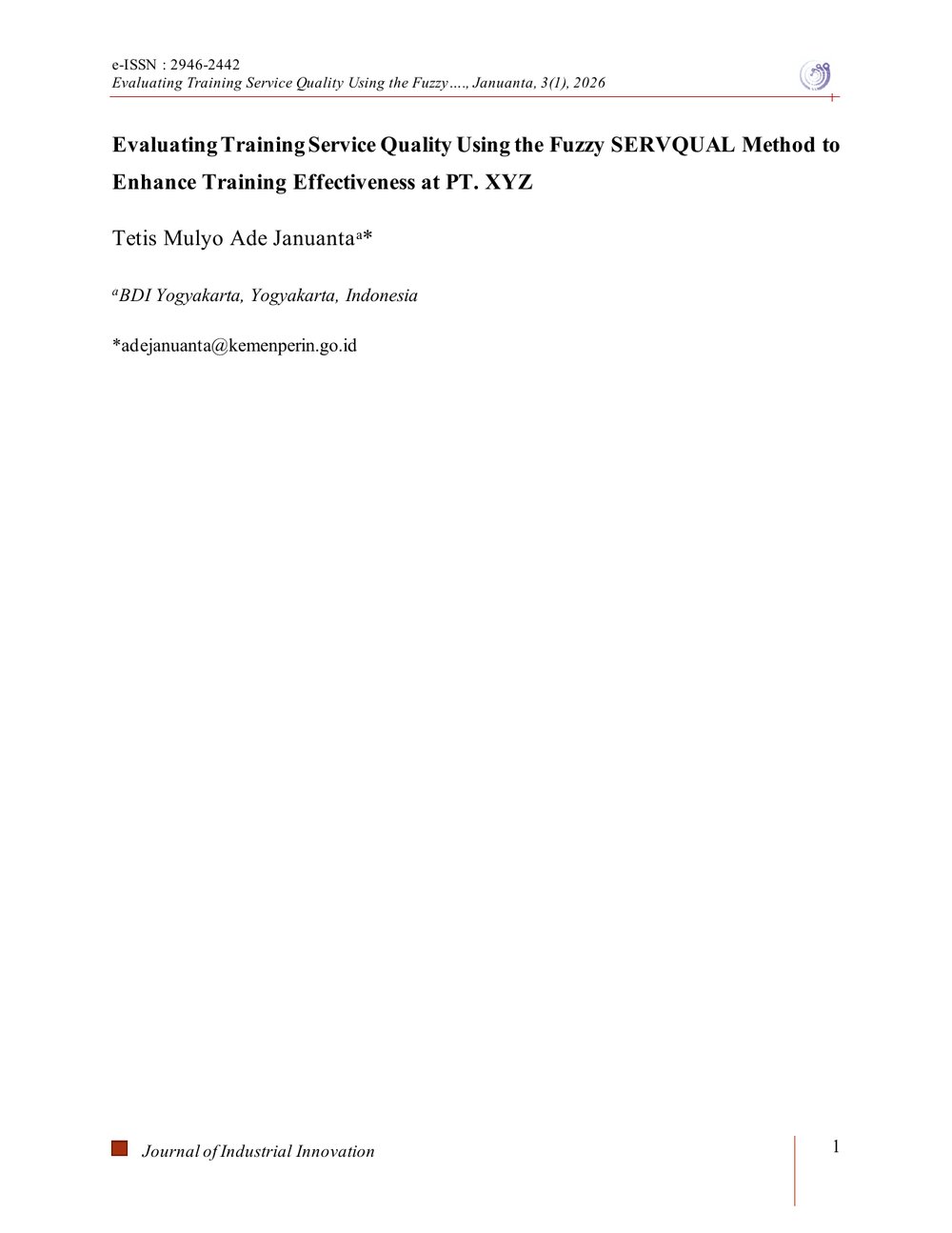 Evaluating Training Service Quality Using the Fuzzy SERVQUAL Method to Enhance Training Effectiveness