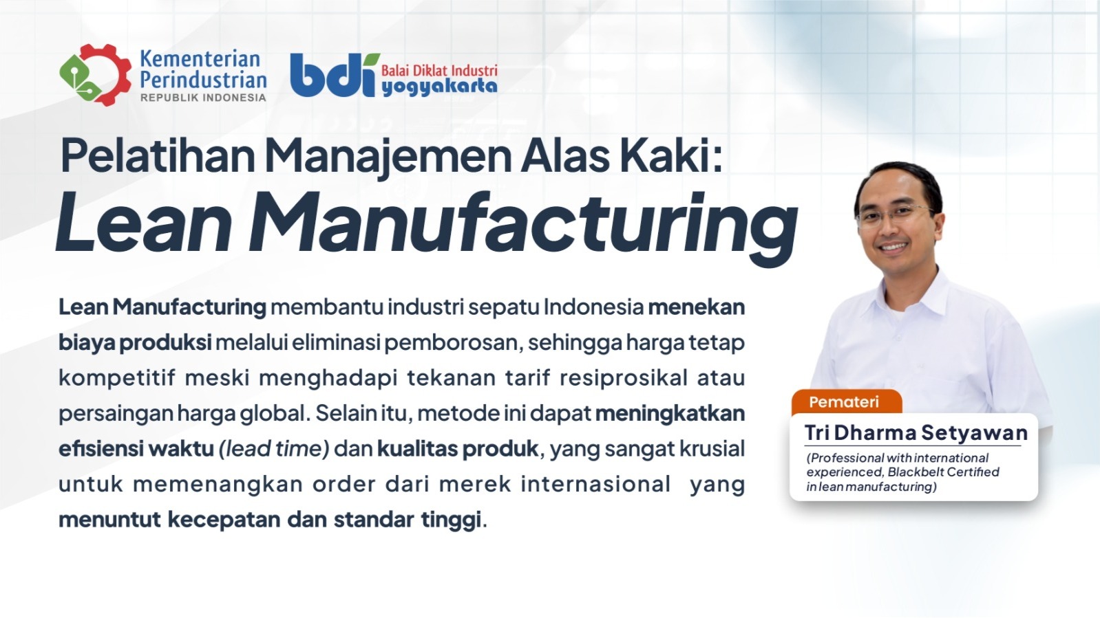 Pelatihan Manajemen Alas Kaki : Lean Manufacturing