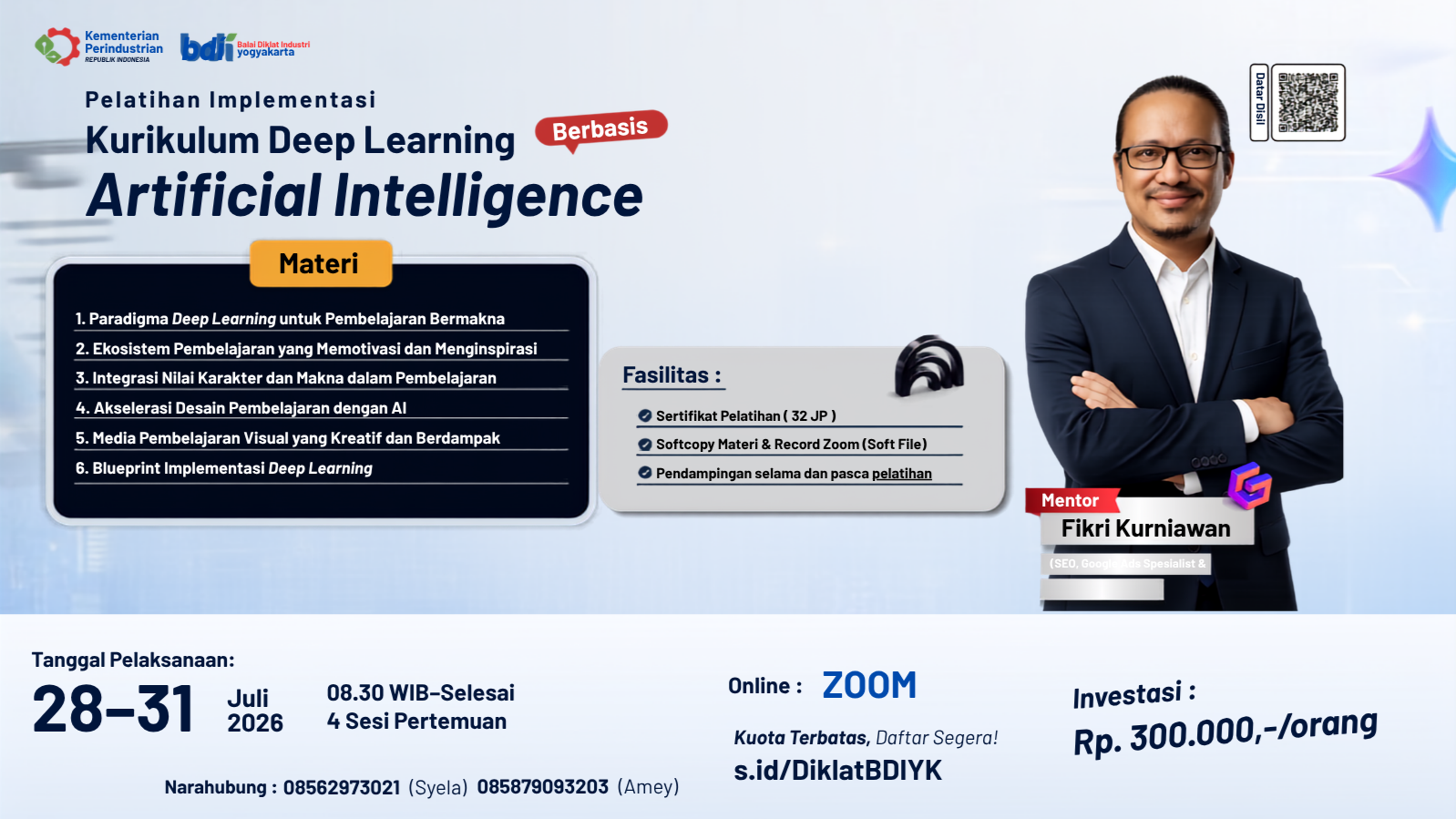 Pelatihan Implementasi Kurikulum Deep Learning Berbasis Artificial Intelegence